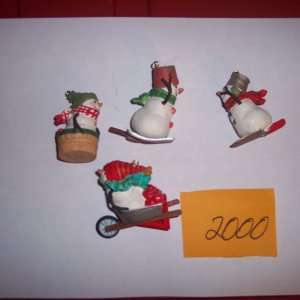 2000 Hallmark set of four snowmen